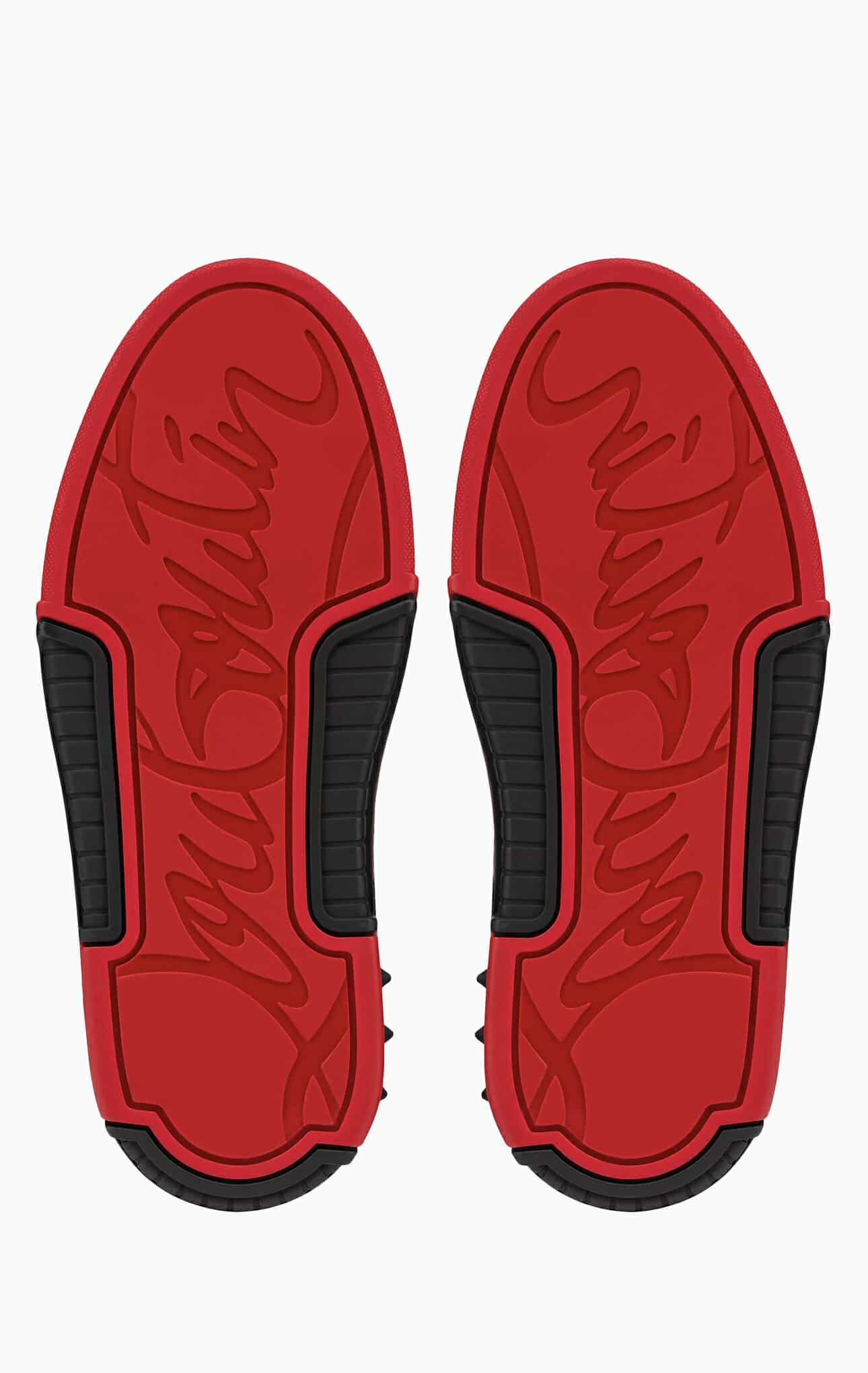 Chistian Louboutin Low Top Sneakers Black and Red