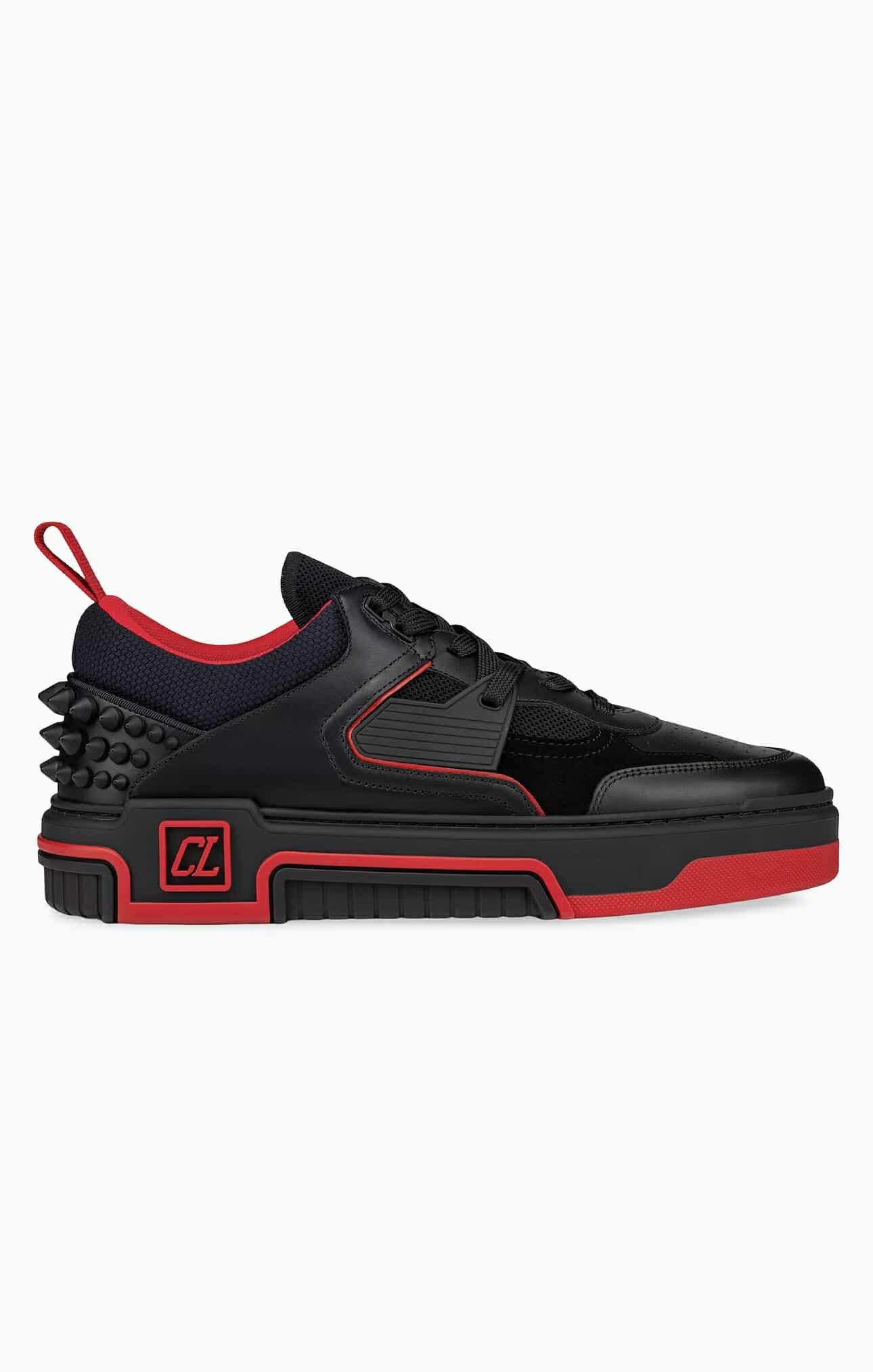 Chistian Louboutin Low Top Sneakers Black and Red